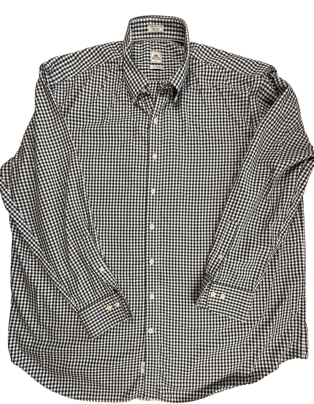 Peter Millar XXL black white gingham check shirt Classic preppy Nanoluxe